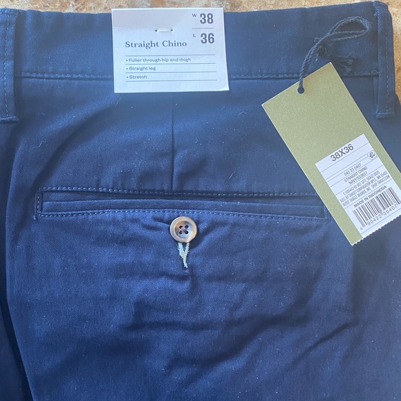 Men’s Goodfellow Navy Strait Leg Pants. 38 x 36 - Picture 4 of 7